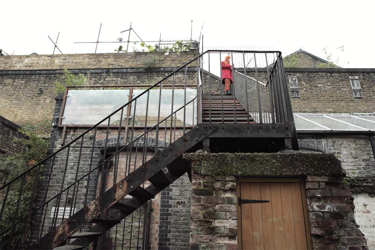Shot of the stairs leading to Hackney Studios One.